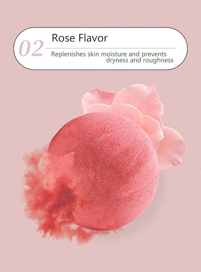 Bath Bombs Gift Set,Organic Handmade Large Fizzer with 100% Natural Materials for Kids, Women Men, Best Gift for All Festivals including lemon, rose, lavender, vanilla, green tea, ocean(6pcs) - Bloomnest