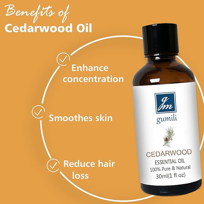 Cedarwood Essential Oil 1 Oz, 100% Pure Natural Cedarwood Oil, Aromatherapy Essential Oils for Diffuser, Skin, Hair, Candle, DIY Body Care - Bloomnest