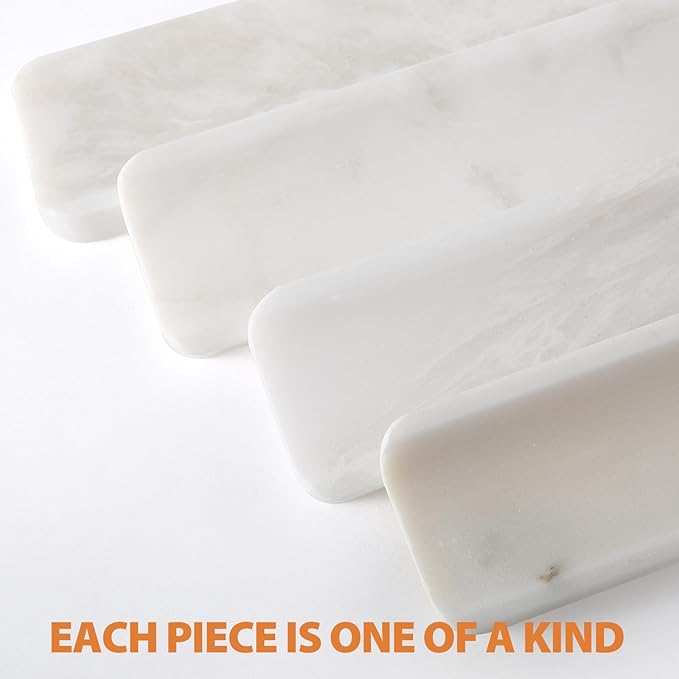 Koville Luxury African Marble Incense Holder, Incense Holders for Sticks, Incense Burner Holder, Ideal for Meditation and Relaxing, Easy to Clean(Namib Bianco) - Bloomnest