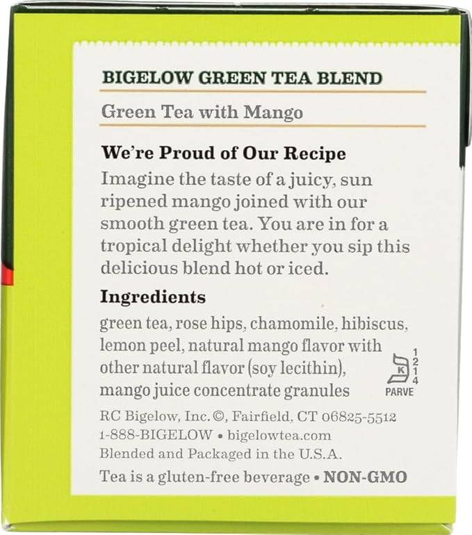 Bigelow Tea Grn Mango, 20 Bg - Bloomnest