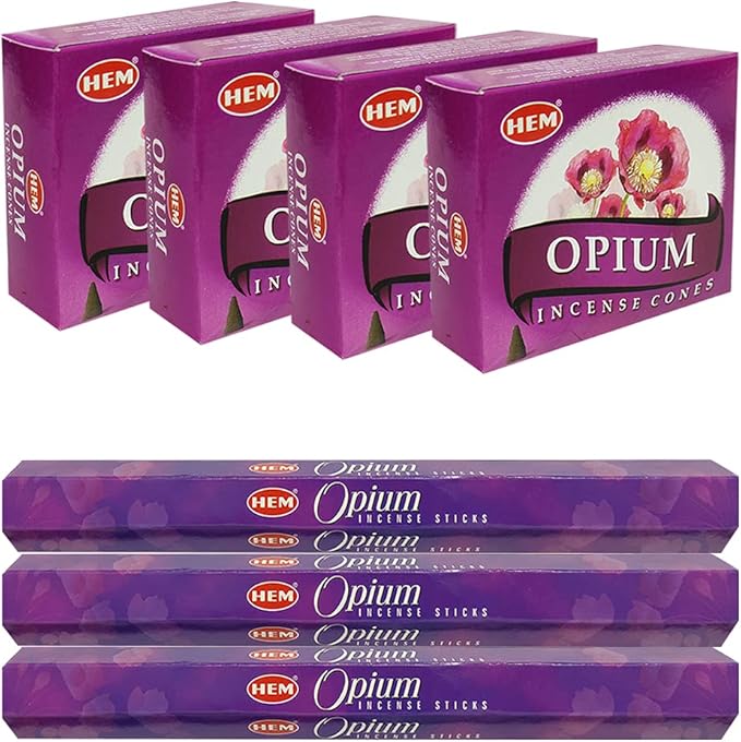 Opium Incense Sticks and Cone Incense Holder Variety Pack Bundle insence insense insienso TRUMIRI