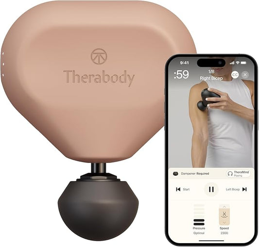 TheraGun Mini (3rd Generation) by Therabody – Ultra-Portable Massage Gun and Travel Essential for Fast, Effective Pain and Tension Relief Anywhere (Desert Rose) - Bloomnest