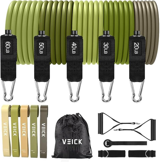 VEICK Resistance Bands, Exercise Bands, Workout Bands, Resistance Bands for Working Out with Handles for Men and Women, Exercising Bands for Fitness Weights Work Out at Home - Bloomnest