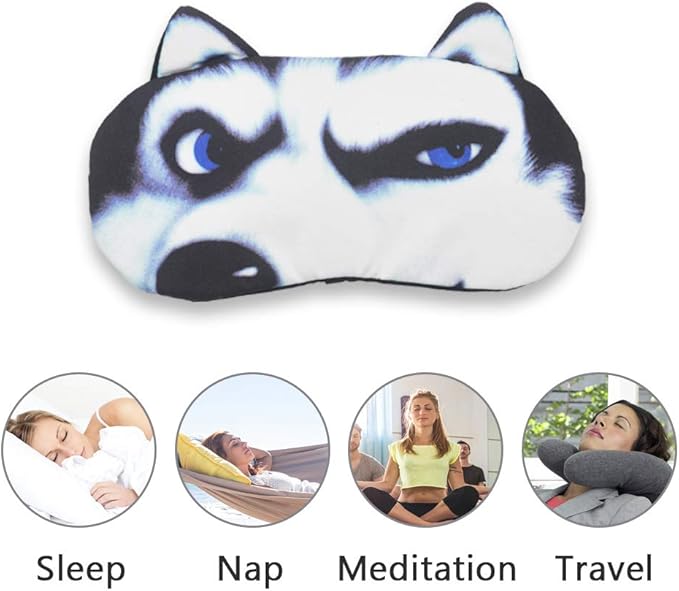 Tphon Sleep Mask for Adult Kids Boys Girls Funny Blindfolds Soft Cute Animal Sleeping Masks with Adjustable Strap for Travel Naps Shift Works Games - Bloomnest