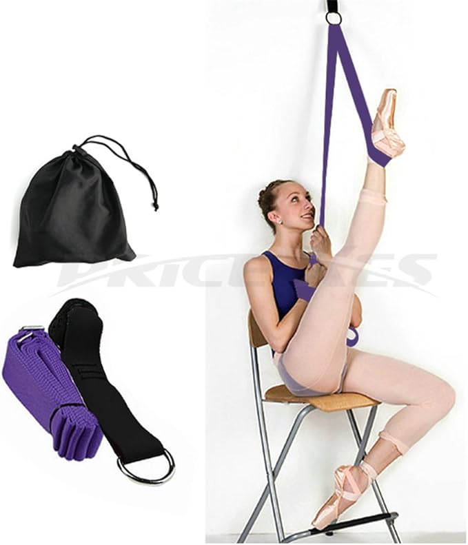 Adjustable Leg Stretcher Lengthen Ballet Stretch Band - Easy Install on Door Flexibility Stretching Leg Strap Great Cheer Dance Gymnastics Trainer Stretching Equipment Taekwondo Training - Bloomnest