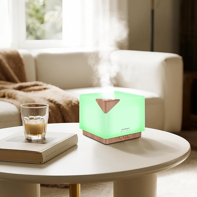URPOWER Aromatherapy Essential Oil Diffuser Humidifier, 700ml Large Capacity Modern Ultrasonic Aroma Diffusers Running 20+ Hours with Adjustable Mist Mode/4 Timer Settings for Home Office Study - Bloomnest