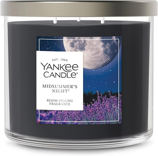 Yankee Candle Mid Summer's Night, Scented Candle, 14.5oz 3-Wick Candle Jar with up to 40 Hours Burn Time, Giftable - Bloomnest