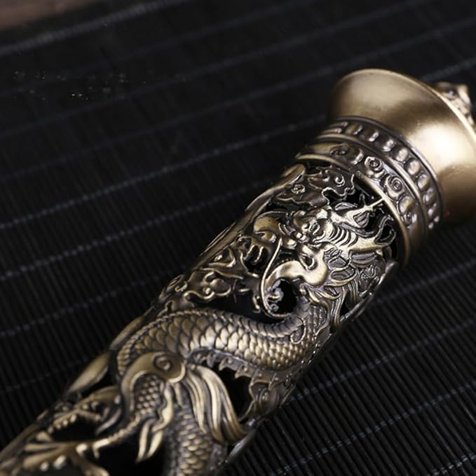 Incense , Bronze Tone Dragon Incense Stick Holder, Meditation Room Vertical Incense Stand for Home Office Decoration - Bloomnest