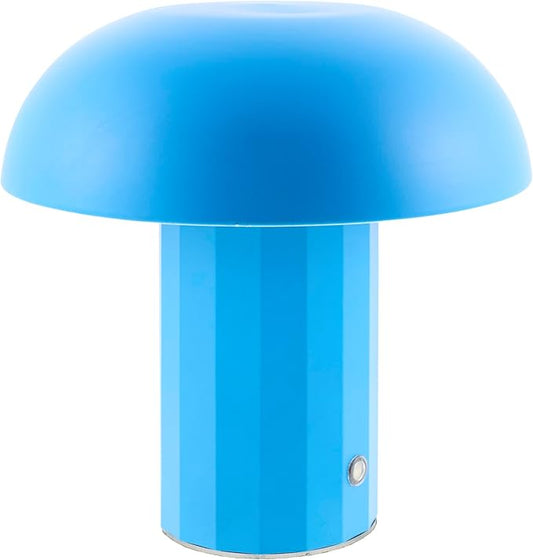 Mark&Day Table Lamps, Saturnino Traditional Blue Bedside Table Lamp for Nightstand Bedroom, Living Room or Office (8" H x 7" W x 7" D) - Bloomnest