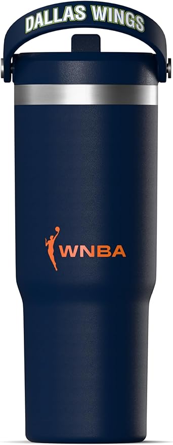 Hydrapeak x WNBA Officially Licensed Dallas Wings 32 oz Nomad Tumbler with Handle and Straw Lid, Leakproof Stainless Steel Water Bottle - Bloomnest