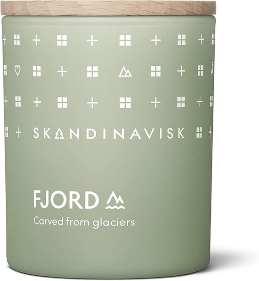 Skandinavisk Fjord Scented Candle. Fragrance Notes: Apple and Pear Blossom, Orchard Fruits and Redcurrants. 7.0 oz. - Bloomnest