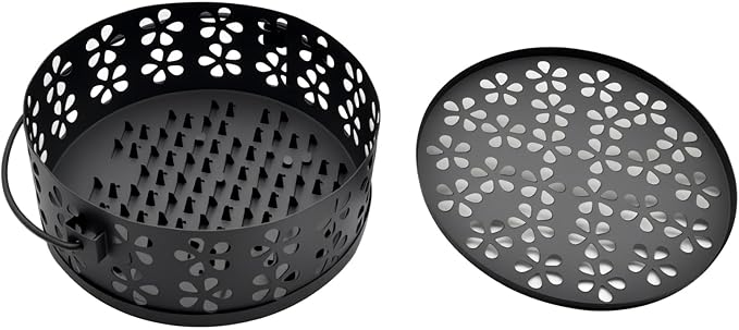 1pcs Mosquito Coil Holder Retro Incense Coils Holder Portable Incense Burner Holders with Handle for Home Camping Indoor Outdoor Patio (Black) - Bloomnest
