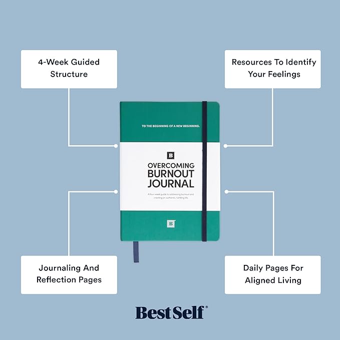 BestSelf Guided Self Care Journal for Mental Health and Overcoming Burnout | Address and Prevent Burnout | Gratitude, Mindfulness, and Healing Prompts BestSelfCo