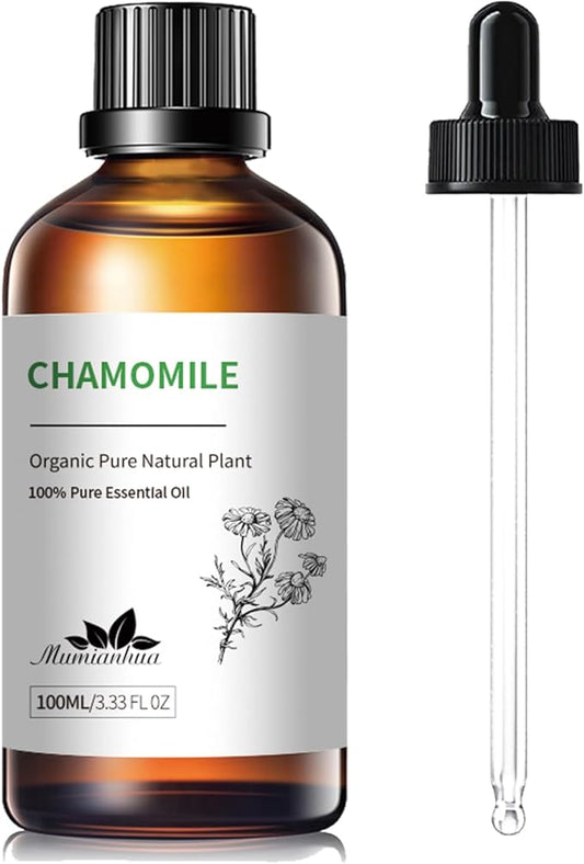 Chamomile Essential Oil Pure, Mumianhua Natural Chamomile Oil Therapeutic Grade Aromatherapy Oil for Skin, Diffuser, Aromatherapy, Candle Making, Soap Making, Hair 3.38 Fl Oz - Bloomnest