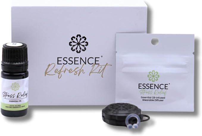 Essence Wearable Aromatherapy Nasal Diffuser – Stress Relief Essential Oil Nose Ring Refresh Kit – Personal Scent Clip for Travel, Work & Everyday Use – Made in USA - Bloomnest