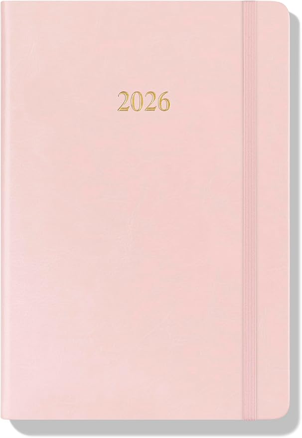 Wykeham's Executive 2026 Daily Journal Planner – US Public Holidays & Format – Customization Available (Rose, 8.5"×5.5") - Bloomnest