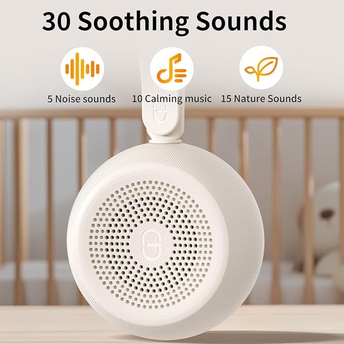 Easysleep White Noise Sound Machine Portable Sleep Machine for Baby Adult with 30 Soothing Sounds 12 Night Light Colors 4 Timer Memory Function Rechargeable Noise Machines for Sleeping, Office - Bloomnest