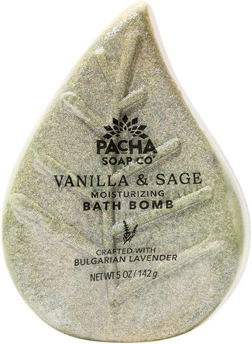 Pacha SOAP Bath Bomb 3 Pack, Nourishing, Moisturizing, Vanilla & Sage, Clean Ingredients & Handcrafted in The USA, 5 oz Each - Bloomnest