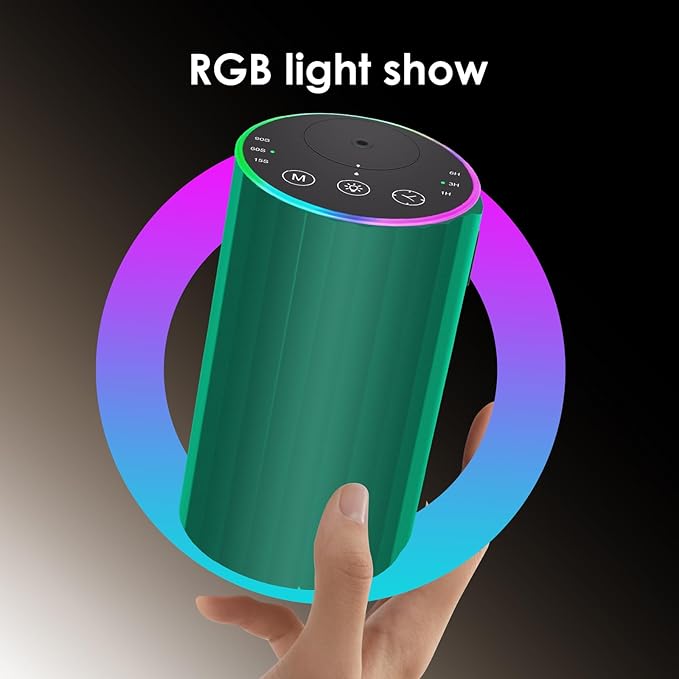 Waterless Essential Oil Diffuser, Battery Powered Mini Scent Air Machine, Aromatherapy Mist Diffuser for Home Room Car Office (Green) - Bloomnest