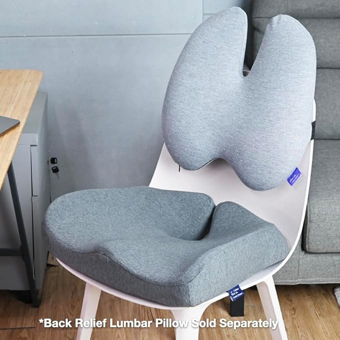 C CUSHION LAB Patented Pressure Relief Seat Cushion for Long Sitting Hours on Office/Home Chair, Car, Wheelchair - Extra-Dense Memory Foam for Hip, Tailbone, Coccyx, Sciatica - Wellness Green - Bloomnest