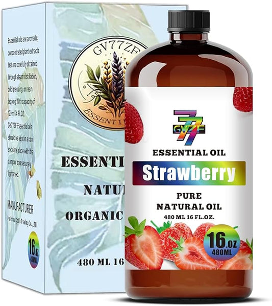 Strawberry Essential Oil (16 oz/480 ml) — Strawberry Oils for Aromatherapy, diffusers, humidifiers, Home fragrances, DIY Skin Care, Soap Making, DIY Candle, Yoga, and Meditation - Bloomnest