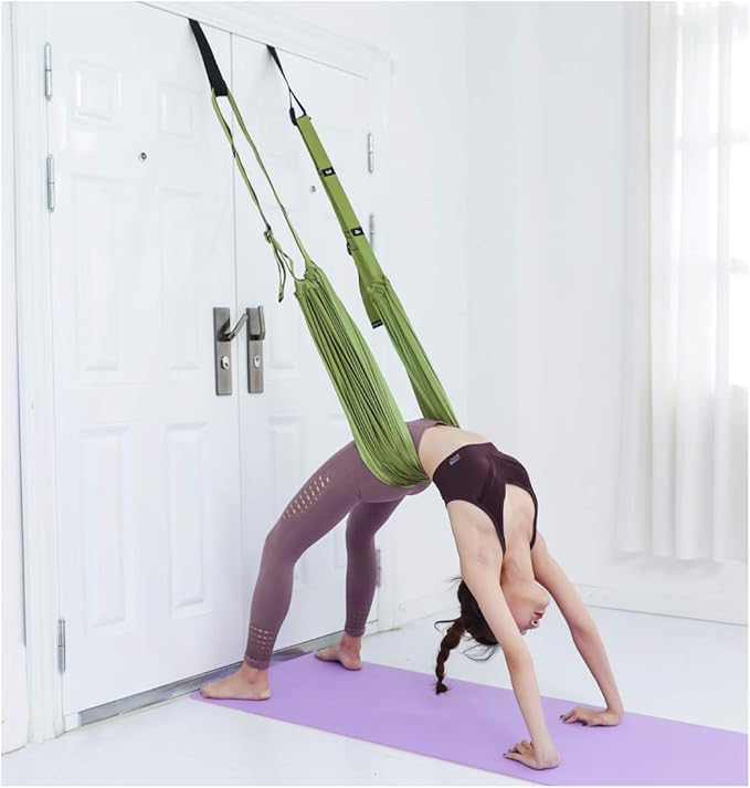 Leg Stretcher Strap, Stretching Equipment with Door Anchor Flexibility Trainer Backbend Assist for Dance Aerial Yoga Ballet Leg Stretching Exercise - Bloomnest