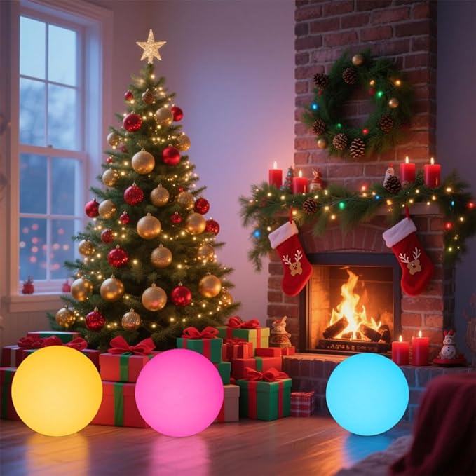 16 In Cordless LED Glowing Ball Light, LED Globe Orb Night Light w/Remote,16RGB Color Changing Waterproof Light Up Ball Rechargeable Indoor/Outdoor Mood Lamp for Nursery Garden Patio Party Bar Decor. - Bloomnest