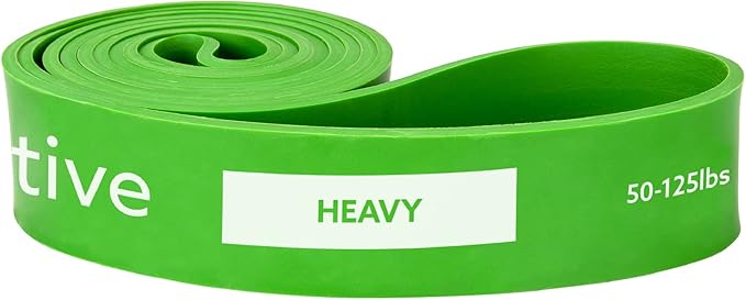 3DActive Pull Up Assist Band - Resistance Band for Strength Training, Powerlifting, Body Stretching, Crossfit - Exercise Guide Included.