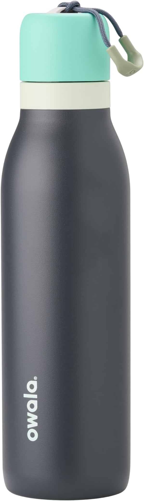 Owala FreeSip Twist Insulated Stainless Steel Water Bottle with Straw for Sports and Travel, BPA-Free, 18-oz, Blue/Grey (Foggy Tide) Owala