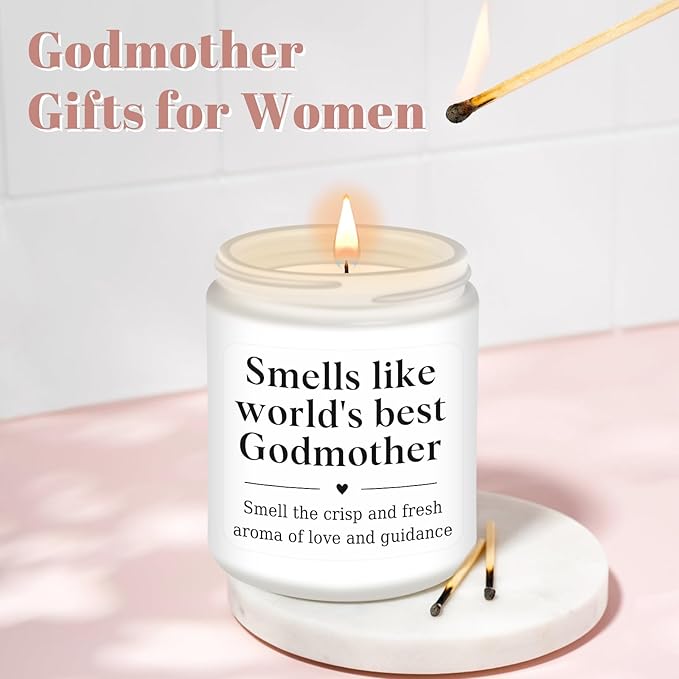 Homsolver Godmother Gifts from Godchild, Godmother Proposal Gift,Mothers Day Birthday Christmas Gifts for Godmother's, Godmother's Scented Candles - Bloomnest