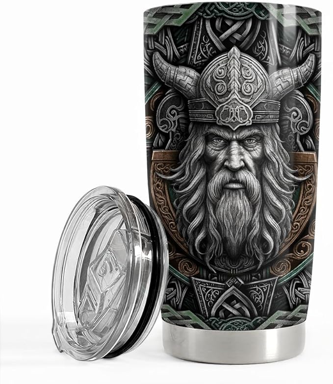 Viking Cup Tumbler 20oz Viking Gifts for Men Vikings Stainless Steel Insulated Tumblers Coffee Travel Mug Gift for Birthday Christmas - Bloomnest
