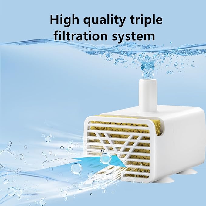 Cat Water Fountain Ultra Quiet Replacement Pump JY830 Compatible with Stainless Steel Cat & Dog Drinking Fountains,Automatic Pet Water Fountain Water Pump (JY830) - Bloomnest