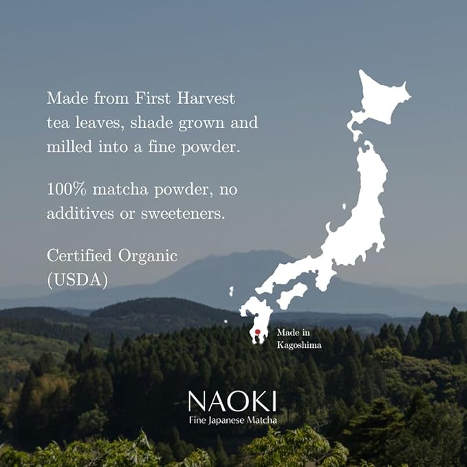 Naoki Matcha Organic Ceremonial First Spring Blend – Authentic Japanese First Harvest Ceremonial Grade Matcha Green Tea Powder from Kagoshima, Japan (40g / 1.4oz) - Bloomnest