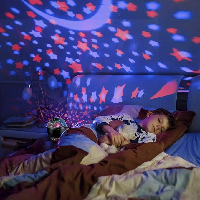 Star Projector Night Lights for Kids with Timer, Toys for 2-5-14 Year Old Boys Room Lights for Kids Glow in The Dark Stars Moon for Child Sleep Peacefully, Birthday Gifts for Boys-Black - Bloomnest