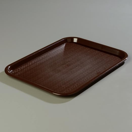 Carlisle FoodService Products CT121669 Café Standard Cafeteria / Fast Food Tray, 12" x 16", Chocolate - Bloomnest