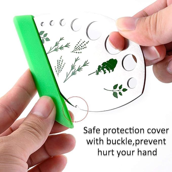 Herb Stripper, Jiaedge Green 9 holes Stainless Steel Kitchen Herbs Leaf Stripping Tool, Metal Herb Peeler for Kale, Collard Greens, Thyme, Basil, Rosemary Stripper - Bloomnest