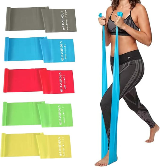 5 Pcs Professional Resistance Bands. Latex-Free, Elastic Band, Work Out Bands, Stretch Bands for Working Out Women or Men, Exercise Bands Set for Physical Therapy, Yoga, Pilates - Bloomnest