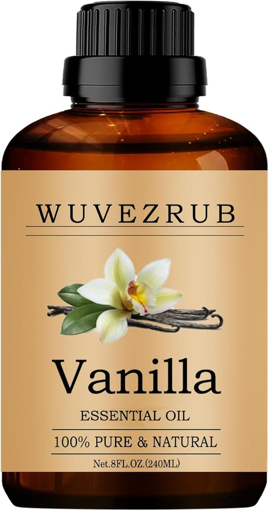 Vanilla Essential Oils, 240ML Pure and Natural Essential Oil for Aromatherapy Diffuser - Vanilla /8 Fl Oz - Bloomnest
