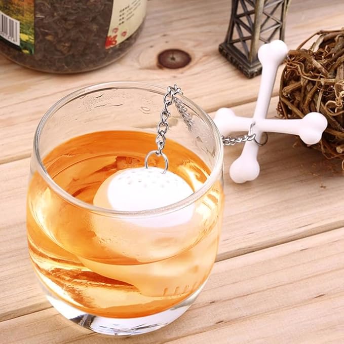2pcs tea infuser, cute silicone tea infuser, loose tea leaf steeper, Creative design, easy to brew loose leaf tea, They are fun tea accessories for brewing tea(Skull + Tower)