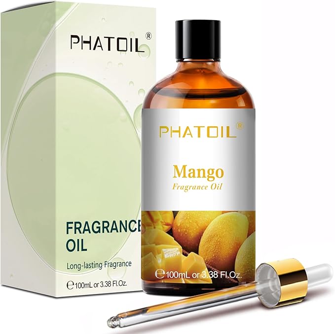 PHATOIL Mango Fragrance Oils for Aromatherapy, 3.38FL.OZ Diffuser Oils for Home, Perfect for Aromatherapy, Humidifiers, Yoga, DIY Candle and Soap Making - 100ml - Bloomnest