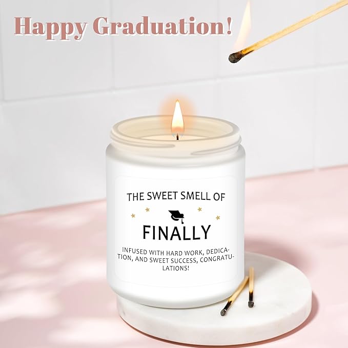 Homsolver Funny Graduation Gifts for Her Him, College, High School, Masters Degree, Phd, Nurse Graduation Gifts for Women & Men, Scented Candles