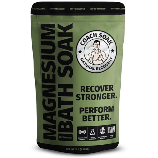 Magnesium Bath Soak I Coach Soak Post-Workout Muscle Recovery - Bloomnest