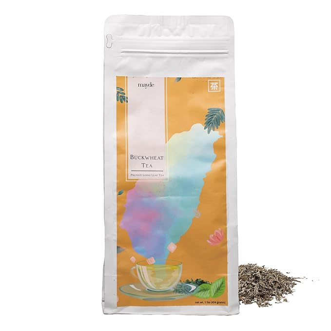 Mayde Buckwheat Loose Leaf Tea - Non-Caffeinated, Premium Taiwanese Tea, 1 lb (16 oz) - Bloomnest