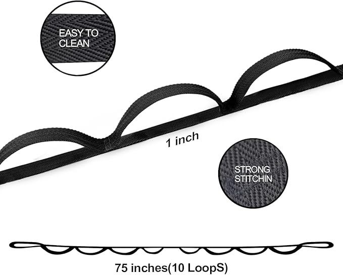 Premium Durable Stretch Straps with Loops, Stretching Strap for Physical Therapy, Multi-Loop Yoga Strap Fitness Exercise Strap for Yoga, Pilates, Dance, Flexibility&Exercise - Bloomnest