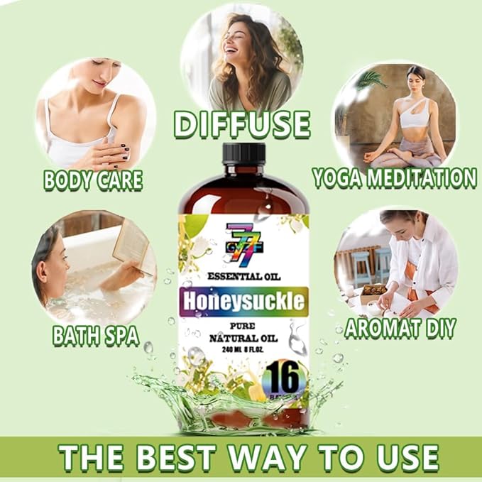 Honeysuckle Essential Oil (16 oz / 480 ml) – Honeysuckle Oils for diffusers, humidifiers, Home Baths, Cleaning Products, Yoga, DIY Soaps and DIY Scented Candles - Bloomnest