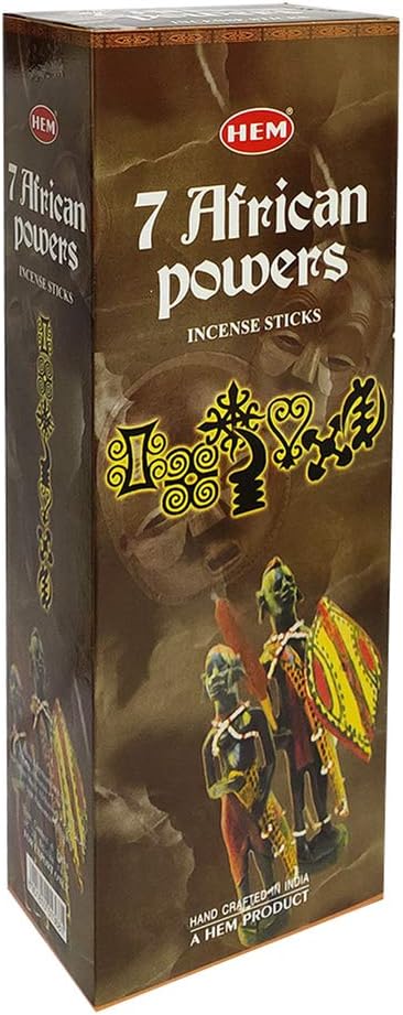 7 African Powers Incense Sticks and Incense Stick Holder Bundle Insence Insense Hem Incense Sticks