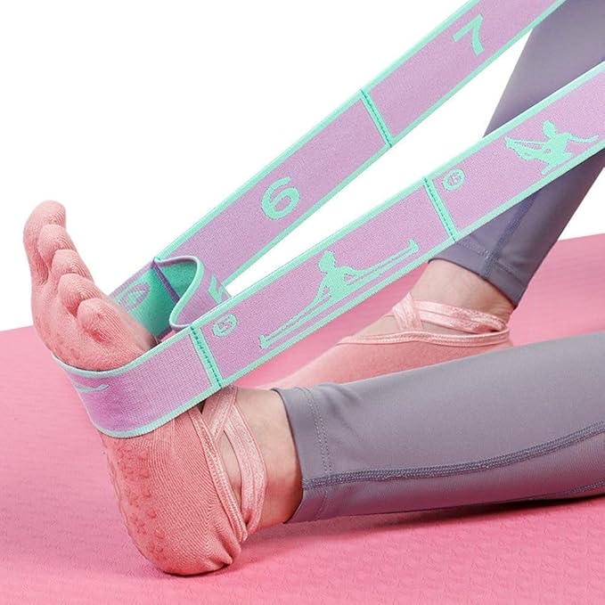 Multi-Loop Stretch Band - Yoga, Pilates, Ballet, and Physical Therapy Stretching Strap for Flexibility, Leg Stretching, and Exercise - Durable Stretching Equipment for Dance and Fitness - Bloomnest