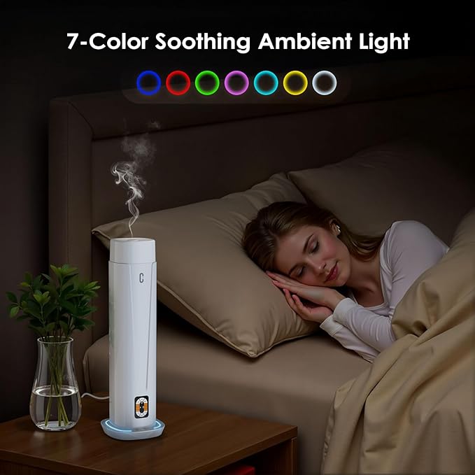 Waterless Scent Diffuser – 1200 Sq Ft Coverage, Essential Oil Diffuser with Remote Control, Quiet Aromatherapy Diffuser with LED Light & Timer, Scent Air Machine for Home, Office, Hotel - Bloomnest