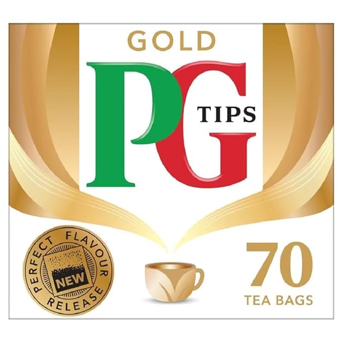 PG Tips Gold 70s (Non-Pyramid) Teabags (Pack of 6, Total 420 Teabags) - Bloomnest
