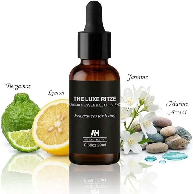 Hotel Scent Oil Inspired by The Ritz Carlton Hotel - Luxury Citrus Diffuser Oil - Ritz Carlton Scent Diffuser Oil - Hotel Scents for Home - 20mL Glass Bottle & Dropper for Waterless Diffusers ANTALHAYAT